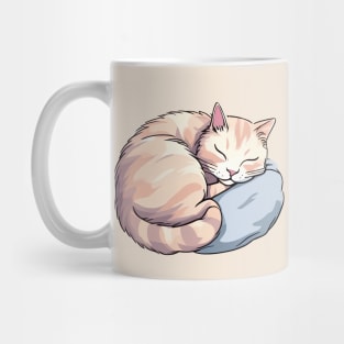 Cute cat sleeping on a pillow Mug